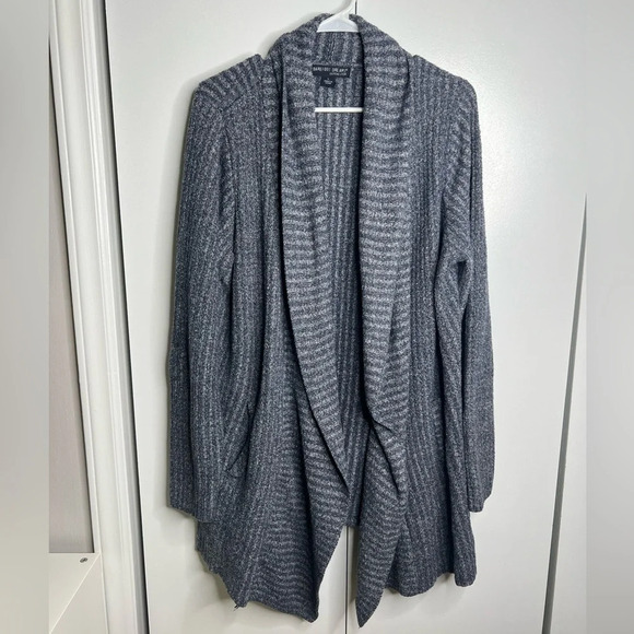 Barefoot Dreams Sweaters - Barefoot Dreams Cozy Chic Lite - Heathered Navy Sweater - Large